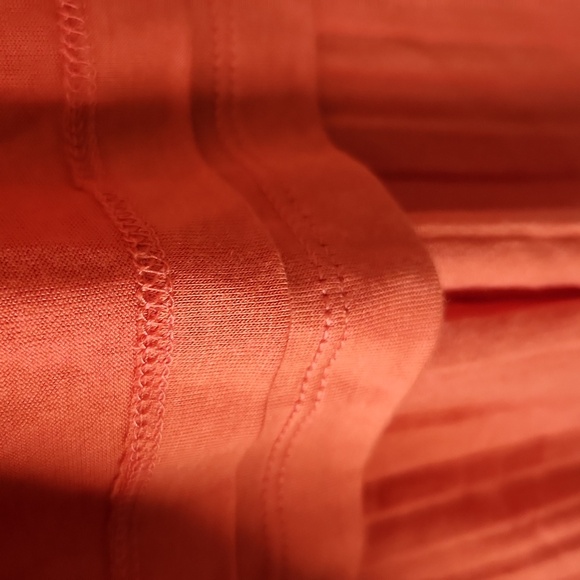 NWT Sundance | Katie Pleated Tank Top Size S Orange Flowy - Picture 8 of 8